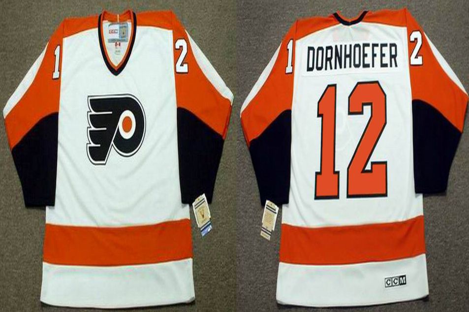 2019 Men Philadelphia Flyers #12 Dornhoefer White CCM NHL jerseys